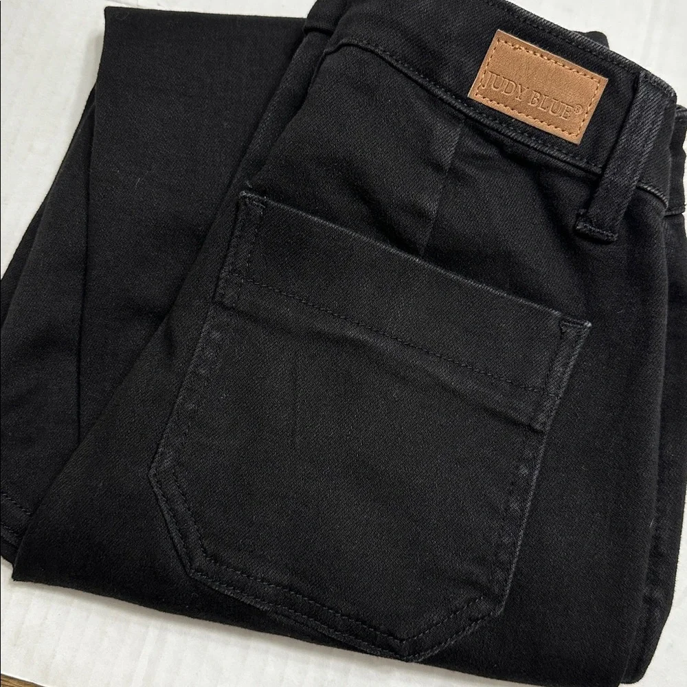Judy Blue High Waist Black Jogger Jeans Stretch Womens 0/24 Modern Preppy Casual